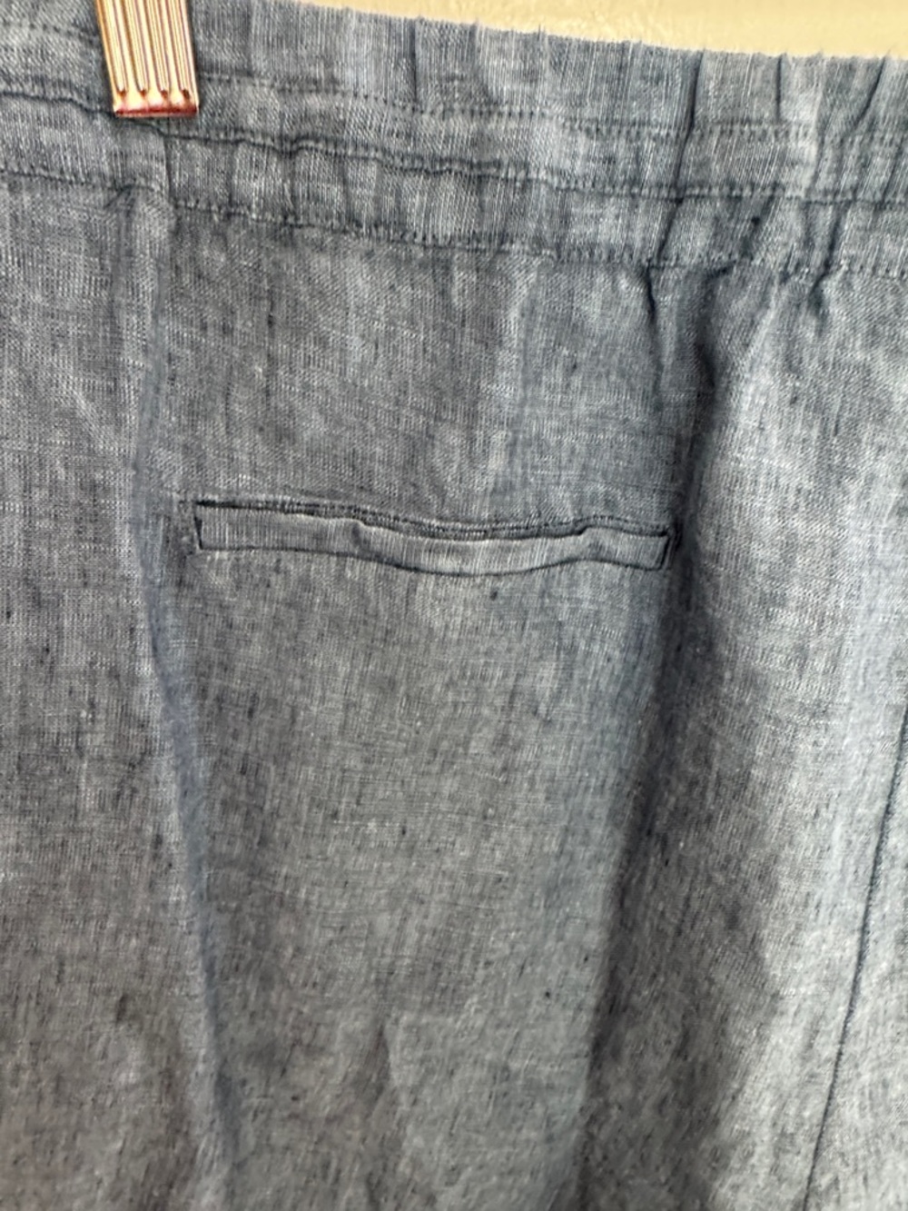 Charter Club Wide Leg Drawstring Pants in Denim Blue - Picture 6 of 7